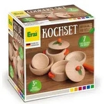 Erzi - Kochset Natur, Kinder-Kaufladen und Spielk&uuml;chen Zubeh&ouml;r