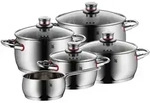WMF Quality One Topfset 5-tlg. - silber|transparent