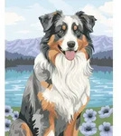 Ravensburger CreArt 12023114 - Australian Shepherd Merlin - Malen nach Zahlen ab 12