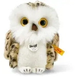 Steiff - Wittie Eule, grau gescheckt, 12cm - wei&szlig;