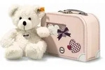 Steiff - Lotte Teddyb&auml;r im Koffer, wei&szlig;, 28cm - wei&szlig;