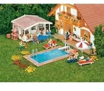 Faller 180542 - H0 - Swimming-Pool + Gartenhaus