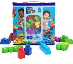 Mega Bloks Bausteine-Beutel bunt (60 Teile), Steck-Bausteine Kinder, Baukl&ouml;tze