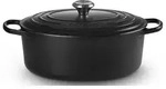 Le Creuset Ovaler Br&auml;ter Signature 31cm - schwarz