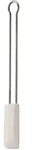 R&Ouml;SLE Teigschaber Silikon wei&szlig; 26 cm schmal - silber