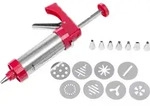 WESTMARK Geb&auml;ckpresse und Garnierspritze - silber|rot