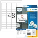 HERMA Etiketten weiss Din A4 25Blatt 45,7 x 21,2mm (Inkjet, Laser, Copy), wieder