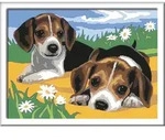 Ravensburger Besch&auml;ftigung - CreArt - Malen nach Zahlen 28329 - Jack Russel Welpen