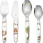 R&Ouml;SLE Kinderbesteckset Waldfreunde 4-tlg. - silber