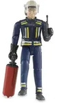 BRUDER - Feuerwehrmann mit Helm, Handschuhen und Zubeh&ouml;r 60100 - blau