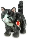Teddy-Hermann - Katze stehend grau getigert 20 cm