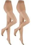 Hudson Damen Feinstrumpfhose Lilly Lafina 15 DEN 2er Pack - natur - 36|40|39|38|37