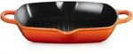 Le Creuset Quadratische Grillpfanne mit zwei Griffen Signature &Oslash; 30cm - orange