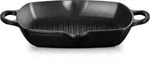 Le Creuset Quadratische Grillpfanne mit zwei Griffen Signature &Oslash; 30cm - schwarz