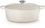 Le Creuset Ovaler Br&auml;ter Signature 31cm - wei&szlig;