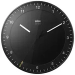 Braun Funk-Wanduhr &Oslash;30cm - schwarz