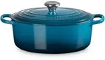 Le Creuset Ovaler Br&auml;ter Signature 29cm - blau|t&uuml;rkis