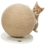 Trixie Kratzball auf Platte &oslash; 29 &times; 31 cm Jute/Holz Katzenspielzeug