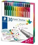 STAEDTLER triplus Fineliner, dreieckig, Promotionpackung 24+6, 30 Farben