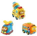VTech - Tut Tut Baby Flitzer - 3er-Set Reisebus, Helikopter, Betonmischer