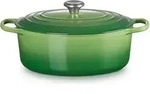Le Creuset Ovaler Br&auml;ter Signature 31cm - gr&uuml;n
