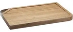 R&Ouml;SLE Schneidebrett Ulme 36x24x2,5cm - natur|silber