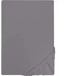 biberna Jersey Spannbetttuch 90-100x200cm - grau|anthrazit - 90-100x190-200cm