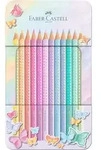 FABER-CASTELL Buntstifte Sparkle Pastell 12er Metalletui