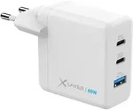 XLayer Powercharger 65W mit 2x USB Typ C & 1x USB Typ A White