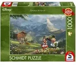 Schmidt Spiele - Erwachsenenpuzzle - Mickey & Minnie in den Alpen, 1000 Teile