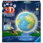 Ravensburger Puzzle - 3D Puzzles - Kinderglobus mit Licht in deutscher Sprache - 180
