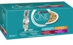 PURINA ONE Adult Zarte St&uuml;ckchen in Sauce Mixtray Katzennassfutter 40x85g