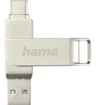 HAMA USB-Stick"C-Rotate Pro", USB-C 3.1/3.0, 128GB, 100MB/s, Silber - silber