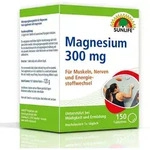 SUNLIFE Magnesium Tabletten 300mg: f&uuml;r starke Muskeln, Nerven & Knochen 150