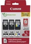 Canon PG-540L + PG-540L + CL 541XL photo value pack - Schwarz + 3 Farben -