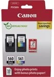 Canon PG-560 + CL-561 photo value pack (PG-560 / CL-561) - Schwarz + 3 Farben -