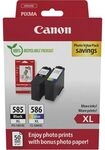 Canon PG-585XL + CL586XL + GP-501 - Schwarz + 3 Farben - Druckerpatrone - Hohe
