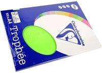 Clairefontaine Fluoreszierendes gr&uuml;nes A4-Farbpapier 80 g/m&sup2; (100 Blatt)