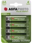 Agfaphoto Wiederaufladbare Mignon AA 4er-Pack Batterie