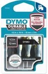 Dymo Durable 1978365 Schriftb&auml;nder Wei&szlig; auf Schwarz (12 mm)