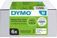 Dymo 2093094 (6 stuks) - Schwarz auf wei&szlig; - Etikett