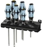Wera 3334/3355/6 Schraubendrehersatz, Edelstahl + Rack, 6-teilig 05032061001