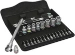 Wera 8100 SA 10 Zyklop Metal-Knarrensatz, Durchsteckvierkant, 1/4"-Antrieb 28tlg