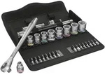 Wera 8100 SB 7 Zyklop Metal-Knarrensatz Durchsteckvierkant 3/8"-Antrieb 29tlg.