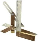 Hedue Tischler-Set A031 3-teilig Messwerkzeug Tischler-Winkel Gehrma&szlig; Schmiege