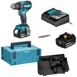 Makita Akku Bohrschrauber 18V 50Nm 2x3,0Ah Akku Ladeger&auml;t MAKPAC DDF485RFJ
