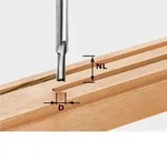 Festool Nutfr&auml;ser Fr&auml;ser Hartmetall HW Schaft 8 mm D4 490953 Oberfr&auml;se OF 1400