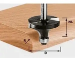 Festool Abrundfr&auml;ser Fr&auml;ser HW Schaft 8 mm D42,7/R15 KL 491017 Oberfr&auml;se OF 1400