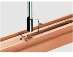 Festool Nutfr&auml;ser Fr&auml;ser Hartmetall HW Schaft 8 mm D20 490971 Oberfr&auml;se OF 1400
