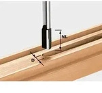 FESTOOL Nutfr&auml;ser Oberfr&auml;se Fr&auml;ser Bohren HW Schaft 8mm HW S8 D25/20 490975